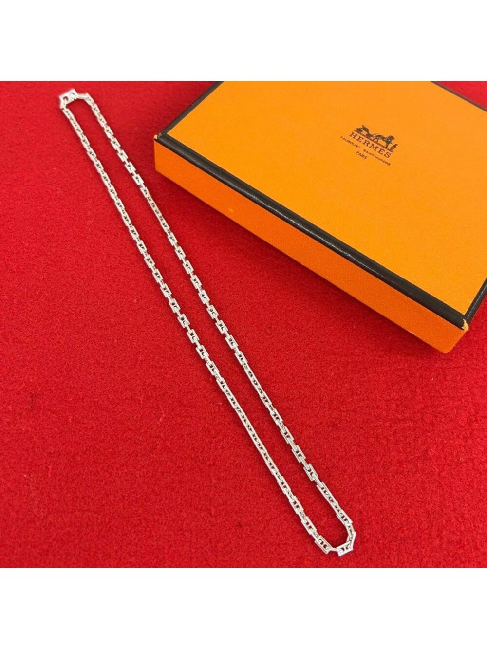 Hermes Vintage Hercules PM Necklace 925 Sterling Silver
